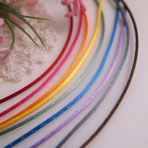 メール便 今なら3本選べる！チャーム付き サテンコード シンプル ブレスレット アンクレット ペア 星 十字架 スター クロス ユニセックス メンズ レディース |  | 03