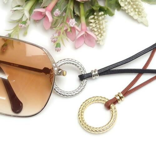 メール便 メガネホルダー ネックレス ラウンド CCB樹脂 リング コットン 平紐 軽量 グラスホルダー サングラスホルダー 首掛け ユニセックス | 