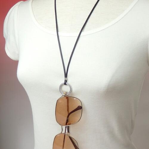 メール便 メガネホルダー ネックレス ラウンド CCB樹脂 リング コットン 平紐 軽量 グラスホルダー サングラスホルダー 首掛け ユニセックス |  | 01