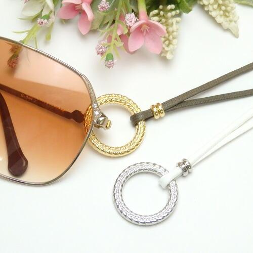 メール便 メガネホルダー ネックレス ラウンド CCB樹脂 リング コットン 平紐 軽量 グラスホルダー サングラスホルダー 首掛け ユニセックス |  | 04