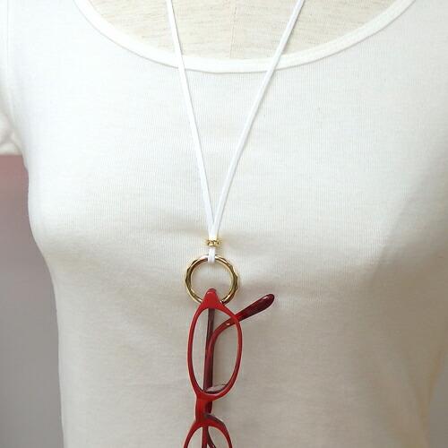 メール便 メガネホルダー ネックレス ラウンド CCB樹脂 リング コットン 平紐 軽量 グラスホルダー サングラスホルダー 首掛け ユニセックス |  | 05