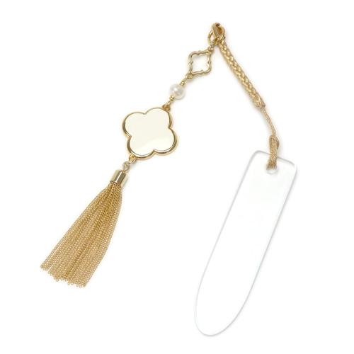 メール便 帯飾り セレブモチーフ & パール ＆ タッセル 根付 ストラップ 帯飾りプレート 根付け ゴールドカラー 浴衣 着物 和装小物 和装雑貨 |  | 02