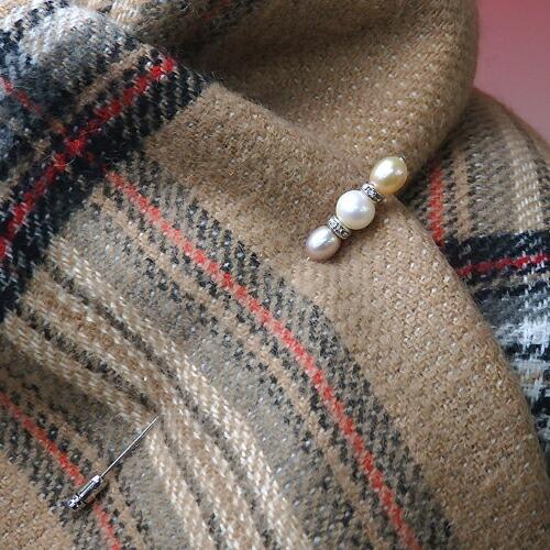 メール便 スマート パール ハットピン ショールピン 淡水真珠 淡水パール ブローチ ロンデル クリスタル ビジュー シルバー色 パール |  | 09