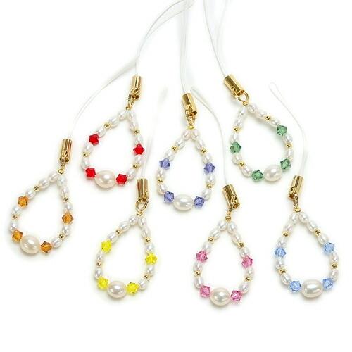 メール便 ストラップ パール 携帯 トップパール 七色 スワロフスキー 淡水真珠 スマホストラップ ハロウィン ギフトに プレゼントに 爆買 |  | 09