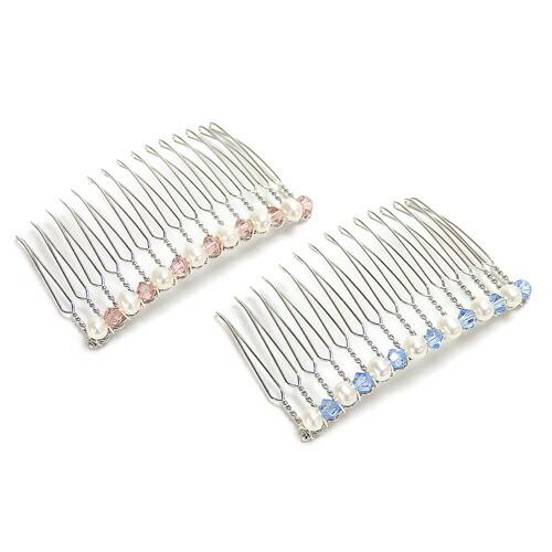 ヘアコーム ヘアーコーム スワロフスキー パール 淡水パール ヘアアクセサリー 淡水真珠 髪飾り かんざし くし ヘッドドレス ギフトに プレゼントに |  | 01