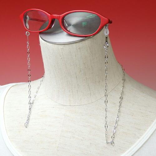 銀の メガネチェーン キラリ フィガロ大 シルバーチェーン ネックレスにもなる 2WAY めがねチェーン 母 父 敬老の日 プレゼント マスクチェーン 爆買 |  | 01