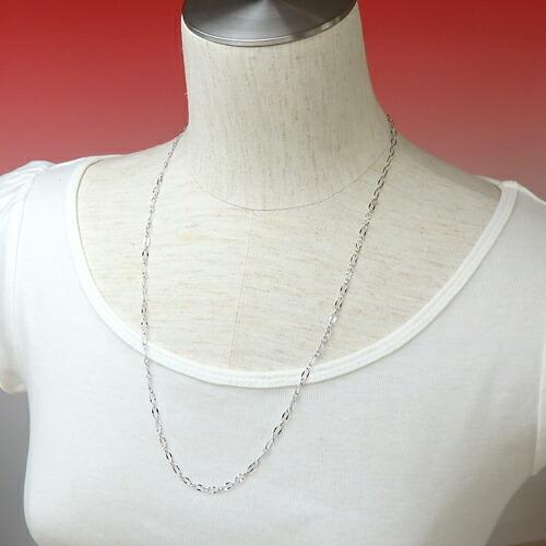 メール便 メガネチェーン フィガロ大 銀 シルバーチェーン ネックレスにもなる 2WAY めがねチェーン 母 父 敬老の日 プレゼント マスクチェーン silver_s |  | 02