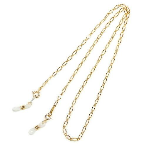 銀の メガネチェーン キラリ フィガロ大 ゴールドカラー シルバーチェーン 金色 ネックレスにもなる 2WAY 眼鏡チェーン 金メッキ加工 母 父 敬老の日 |  | 04