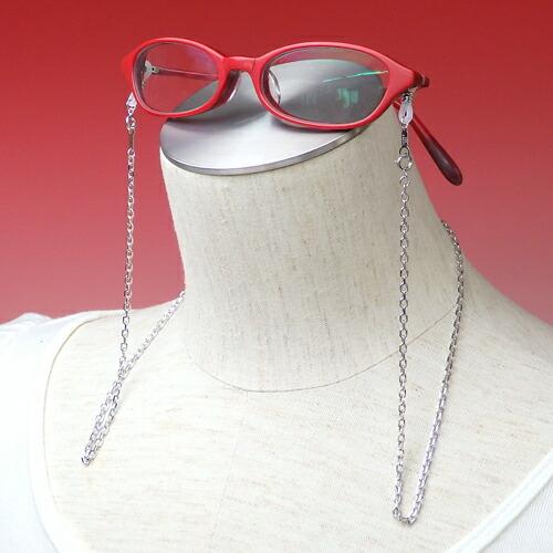 銀の メガネチェーン カットアズキ シルバーチェーン あずきチェーン Ag ネックレスにもなる 2WAY シルバー めがねチェーン 母 父 敬老の日 マスクチェーン |  | 01