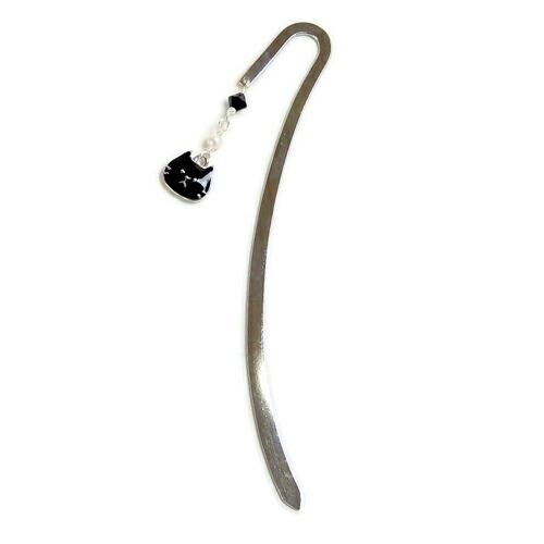 メール便 しおり ブックマーカー 黒猫 白猫 肉球 金属 メタル ゴールドカラー キャット 栞 贈り物 贈答品 猫 クリスマス ギフトに プレゼントに |  | 04