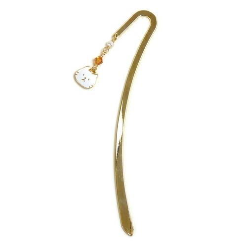 メール便 しおり ブックマーカー 黒猫 白猫 肉球 金属 メタル ゴールドカラー キャット 栞 贈り物 贈答品 猫 クリスマス ギフトに プレゼントに |  | 05