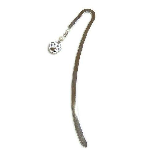 メール便 しおり ブックマーカー 黒猫 白猫 肉球 金属 メタル ゴールドカラー キャット 栞 贈り物 贈答品 猫 クリスマス ギフトに プレゼントに |  | 06