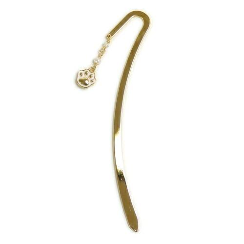 メール便 しおり ブックマーカー 黒猫 白猫 肉球 金属 メタル ゴールドカラー キャット 栞 贈り物 贈答品 猫 クリスマス ギフトに プレゼントに |  | 07