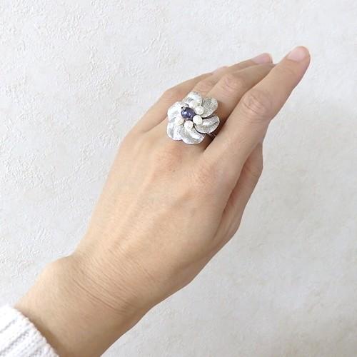 ギフトケース入り メタル フラワー 淡水パール リング フリーサイズ 花 指輪 淡水真珠 シルバー ゴールド クリスマス ギフトに プレゼントに |  | 06