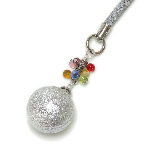 メール便 厄除け 七色 チェコビーズ 水琴鈴 カラフル 丸玉 ミュージックボール 根付 ストラップ キーホルダー 開運 ハーモニーボール ガムランボール 鈴の音 |  | 05