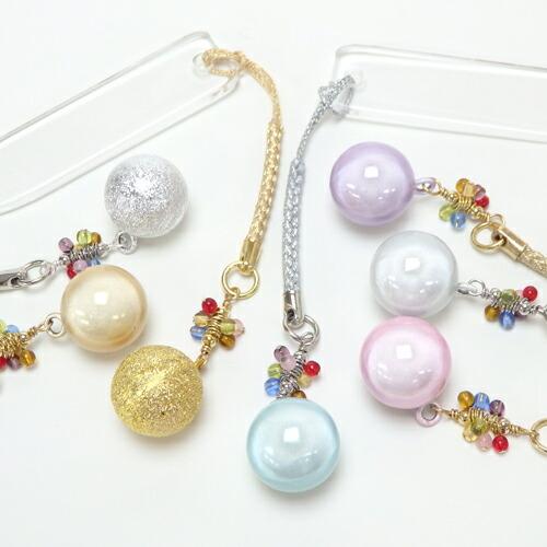 メール便 帯飾り カラフル 丸玉 水琴鈴 厄除け 七色 チェコビーズ ミュージックボール 根付 ストラップ ハーモニーボール ガムランボール 鈴の音 浴衣 着物 | 