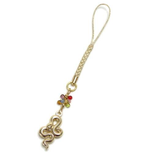 メール便 うま年 午年 根付ストラップ 厄除け 七色 ビーズ ゴールドカラー 馬 へび 干支 十二支 根付け 根付 えと 金運 蛇 ヘビ 金 巳年 金色 風水 |  | 05