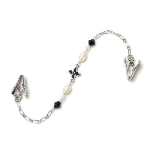 メール便 帽子クリップ ブラッククロス 淡水真珠 帽子留め ハットクリップ 帽子ホルダー メンズ ハロウィン ギフトに プレゼントに termhalloween 爆買 | 