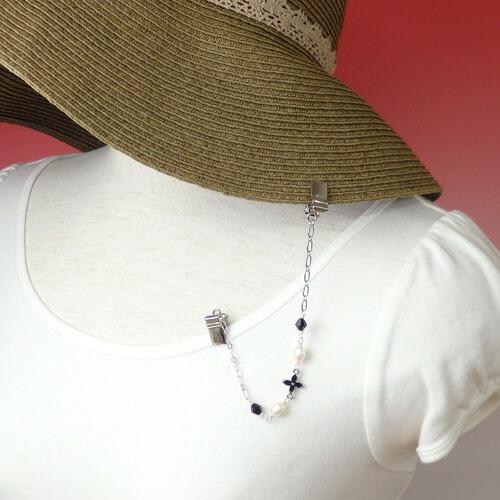 メール便 帽子クリップ ブラッククロス 淡水真珠 帽子留め ハットクリップ 帽子ホルダー メンズ ハロウィン ギフトに プレゼントに termhalloween 爆買 |  | 01