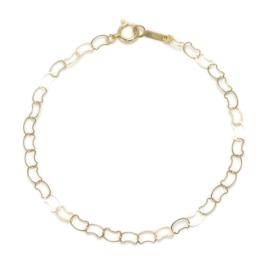 ブレスレット K18 18金 猫ちゃん チェーン ねこ K18YG イエローゴールド cat ケース付き ホワイトデー ギフトに プレゼントに 爆買 |  | 01