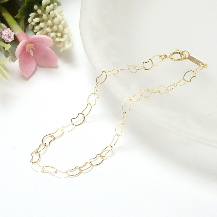 ブレスレット K18 18金 猫ちゃん チェーン ねこ K18YG イエローゴールド cat ケース付き クリスマス ギフトに プレゼントに |  | 02