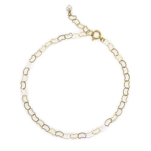 ブレスレット K18 18金 猫ちゃん ゴールド チェーン 天然石 淡水パール ねこ K18YG イエローゴールド cat ケース付き クリスマス ギフトに プレゼントに |  | 10