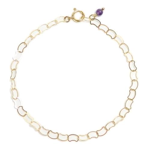 ブレスレット K18 18金 猫ちゃん ゴールド チェーン 天然石 淡水パール ねこ K18YG イエローゴールド cat ケース付き クリスマス ギフトに プレゼントに |  | 01