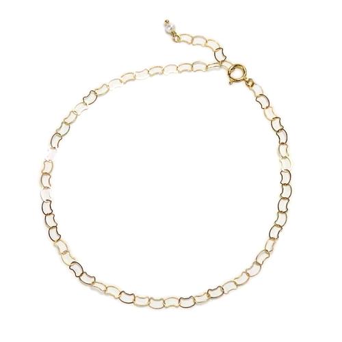 アンクレット K18 18金 猫ちゃん ゴールド チェーン 天然石 淡水パール ねこ K18YG イエローゴールド ケース入り バレンタイン ギフトに プレゼントに |  | 01