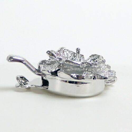 メール便 シルバー クラスプ 留め具 差し込み バラ型 1連 天珠用芯立て付き SV製 丸カン付き 1連ネックレス用 花型 銀製 クラスップ 留め金具 15mm |  | 01