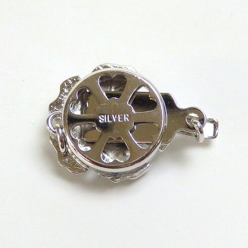 メール便 シルバー クラスプ 留め具 差し込み バラ型 1連 天珠用芯立て付き SV製 丸カン付き 1連ネックレス用 花型 銀製 クラスップ 留め金具 15mm |  | 03