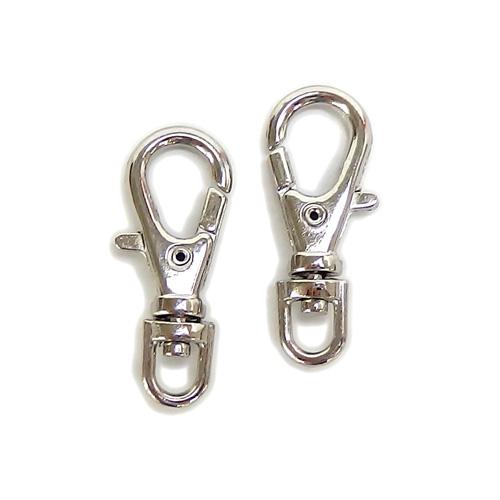 メール便 ナスカン カニカン フック キーホルダー 金具 回転カン K-25 2個 23mm アクセサリーパーツ 接続金具 シルバーカラー ゴールドカラー |  | 01