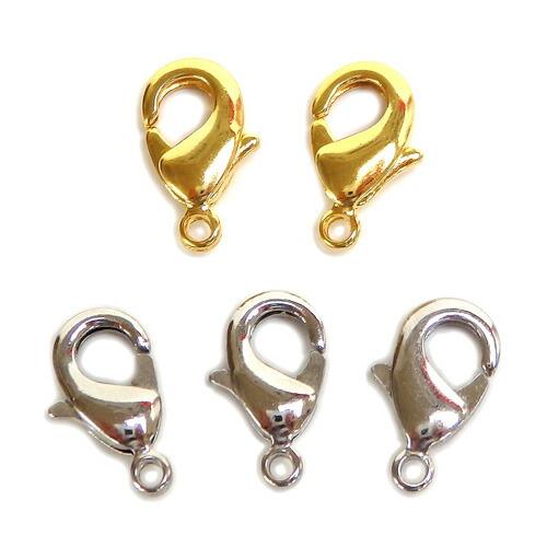 メール便 カニカン フック 金具  5個セット カニフック No.2 留め金具 接続金具 アクセサリーパーツ 12×6mm カニカン金具 マスクチェーン制作に 爆買 | 