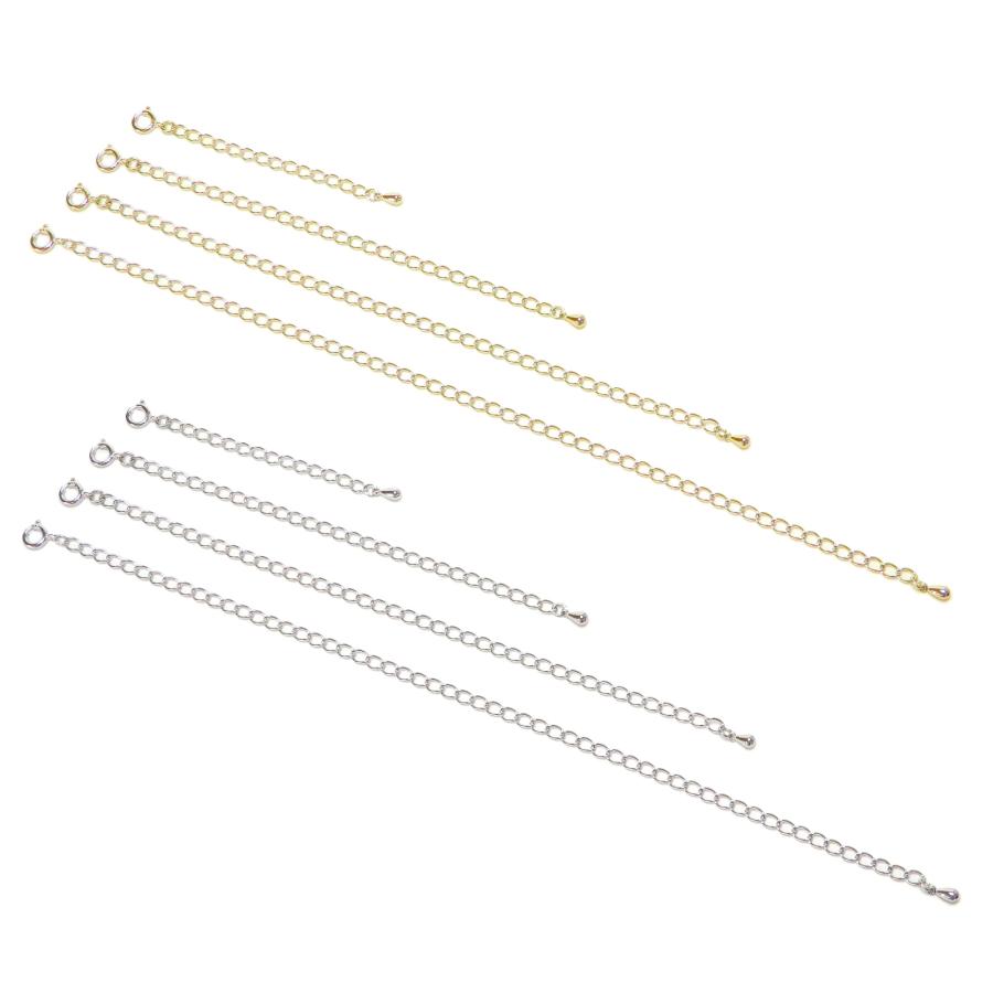 シルバー 引き輪 付き 超ロング アジャスターチェーン ヒキワ 銀製 ネックレス 延長 アジャスター 金具 金色 銀色 留め金具 接続金具 延長金具 黒くならない |  | 05