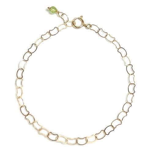 ブレスレット K10 10金 猫ちゃん チェーン 淡水パール 天然石 ねこ K10YG イエローゴールド cat ケース入り クリスマス ギフトに プレゼントに |  | 10