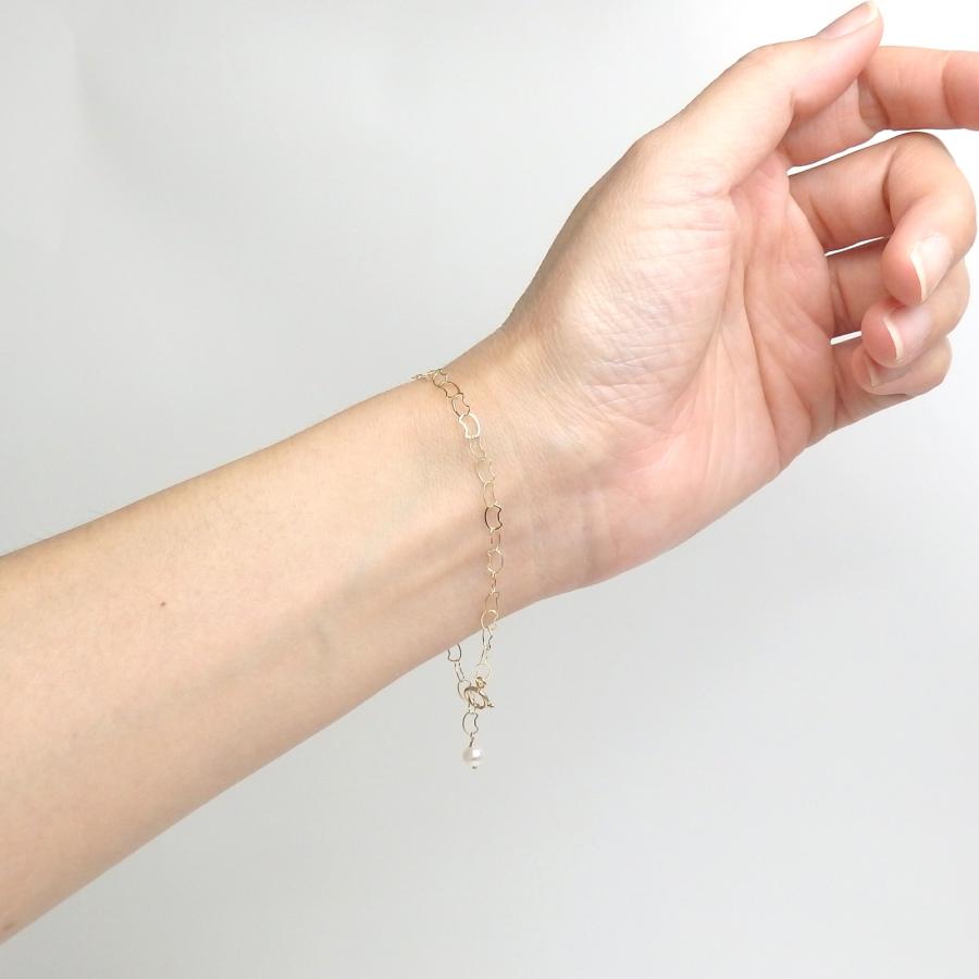 ブレスレット K10 10金 猫ちゃん チェーン 淡水パール 天然石 ねこ K10YG イエローゴールド cat ケース入り クリスマス ギフトに プレゼントに |  | 03