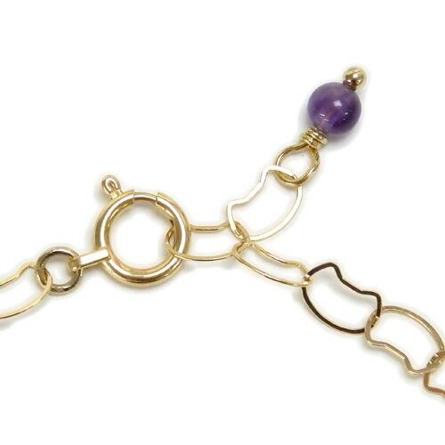 ブレスレット K10 10金 猫ちゃん チェーン 淡水パール 天然石 ねこ K10YG イエローゴールド cat ケース入り クリスマス ギフトに プレゼントに |  | 05