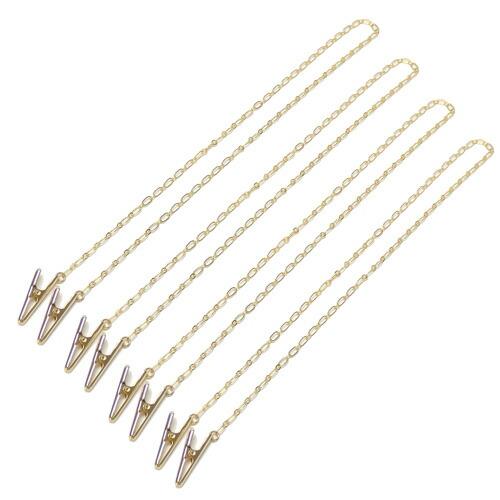 メール便 ナフキンクリップ 4本セット ハンカチクリップ ディナークリップ 前掛け ドレスクリップ フィガロチェーン ナプキンクリップ マスククリップ | 