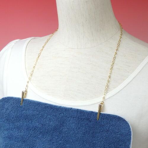 メール便 ナフキンクリップ 4本セット ハンカチクリップ ディナークリップ 前掛け ドレスクリップ フィガロチェーン ナプキンクリップ マスククリップ |  | 03