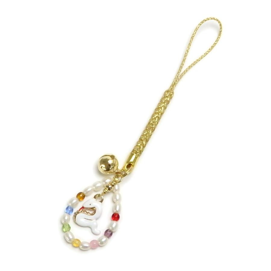 メール便 午年 根付 ストラップ 厄除け 七色 白蛇 干支 開運 十二支 えと パール うまどし 馬年 へび年 巳年 へび 蛇 ヘビ 淡水真珠 風水 金運 ノベルティ 景品 |  | 06