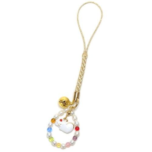 メール便 午年 根付 ストラップ 厄除け 七色 白蛇 干支 開運 十二支 えと パール うまどし 馬年 へび年 巳年 へび 蛇 ヘビ 淡水真珠 風水 金運 ノベルティ 景品 |  | 07