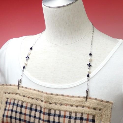 メール便 ナフキンクリップ ブラッククロス 淡水パール 帽子クリップ ハンカチクリップ 前掛けクリップ ナフキンホルダー ナプキンクリップ termhalloween |  | 02