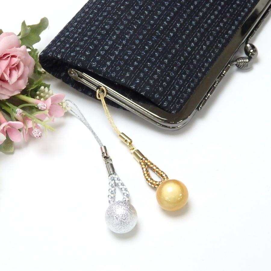 メール便 根付 ストラップ 開運！ 水琴鈴 ＆ 正絹組紐 おしゃれ キーホルダー 丸玉 ミュージックボール ハーモニーボール ガムランボール シルク100% 組紐 絹 |  | 04