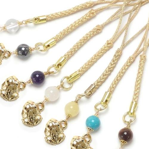 メール便 ストラップ 開運 亀 蛙 ＆ 天然石 根付 金色 キーホルダー 風水 根付け パワーストーン かえる カエル かめ カメ クリスマス ギフトに プレゼントに |  | 01