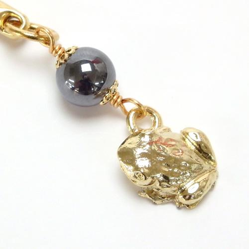 メール便 ストラップ 開運 亀 蛙 ＆ 天然石 根付 金色 キーホルダー 風水 根付け パワーストーン かえる カエル かめ カメ クリスマス ギフトに プレゼントに |  | 03