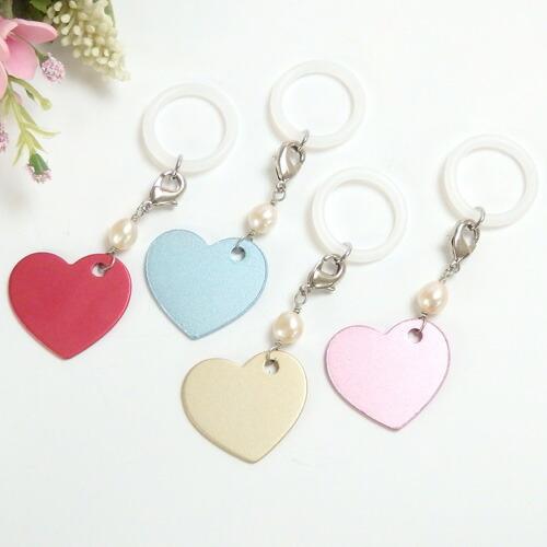 メール便 アウトレット アンブレラマーカー パール ＆ アルミプレート シリコンリング 傘アクセサリー ネームタグ ネームプレート ペットボトルマーカー |  | 01