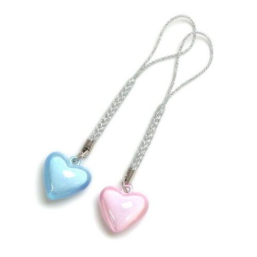 メール便 ハート 水琴鈴 根付 ストラップ ピンク ブルー ミュージックボール キーホルダー ハーモニーボール ガムランボール 鈴の音 |  | 02