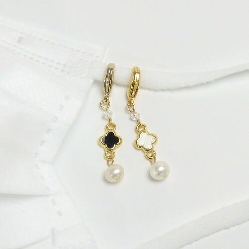 マスクチャーム リバイバル セレブフラワー 淡水パール スワロフスキー 真珠 マスクアクセサリー  チャーム カニカン金具 マスクピアス マスクジュエリー |  | 01