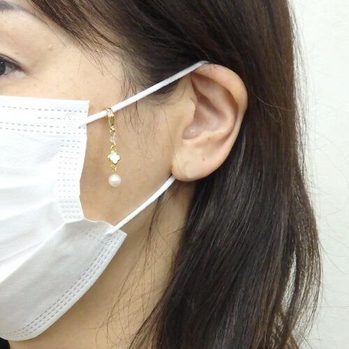 マスクチャーム リバイバル セレブフラワー 淡水パール スワロフスキー 真珠 マスクアクセサリー  チャーム カニカン金具 マスクピアス マスクジュエリー |  | 02