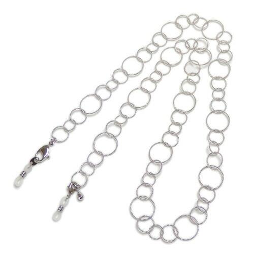 【ギフトケース付き】 銀 メガネチェーン ラウンド バブルチェーン シルバーチェーン 金色 銀色 ネックレスにもなる 2WAY 金メッキ ロジウムメッキ |  | 03