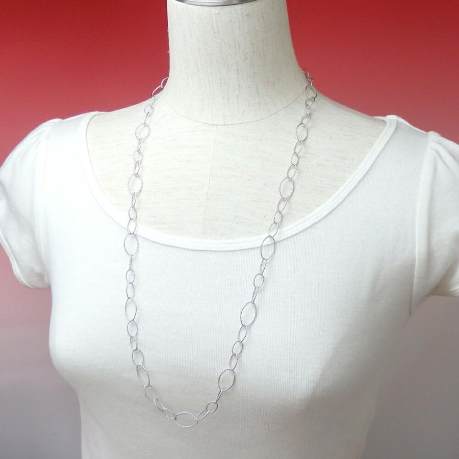 【ギフトケース付き】 銀 メガネチェーン オーバル バブルチェーン シルバーチェーン 金色 銀色 ネックレスにもなる 2WAY 楕円 母の日 ギフトに プレゼントに |  | 01